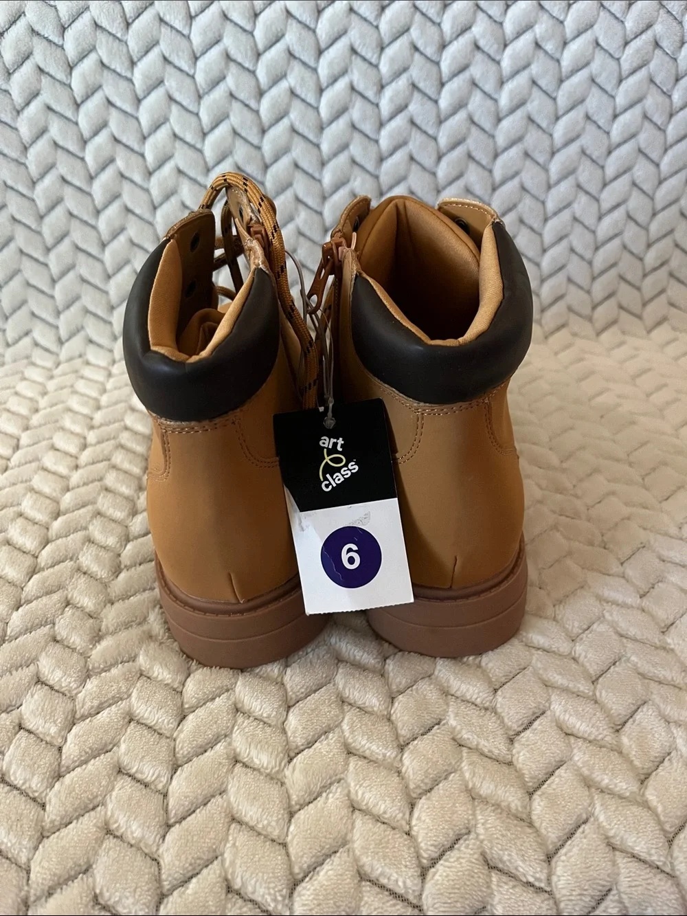 art class Cognac Lace-Up Kids Ankle Boots